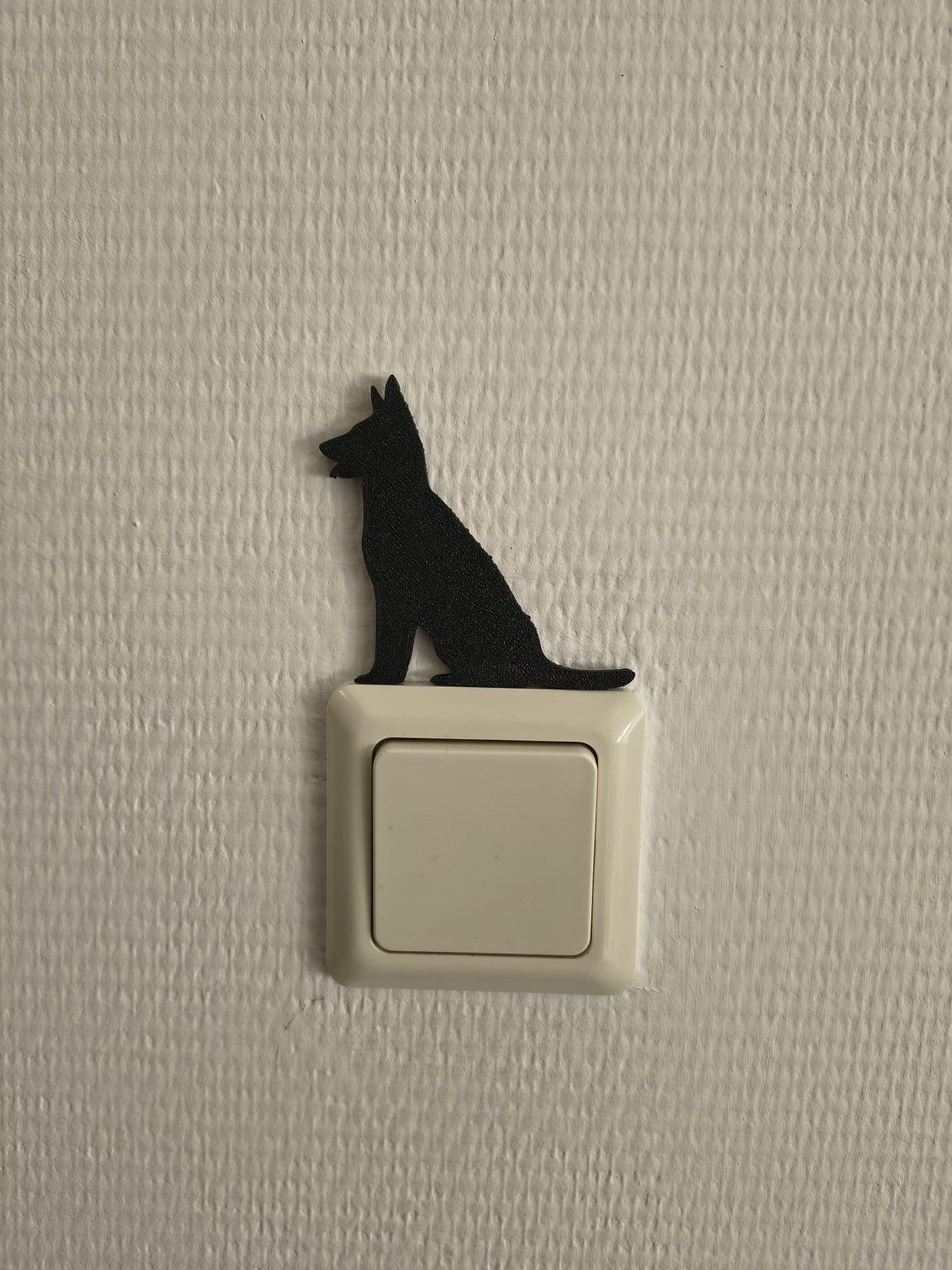 Duitse herder lichtschakelaar decoratie honden muurdecoratie, zonder te boren