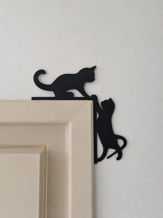 Katten deurkozijn decoratie - Spelende katjes