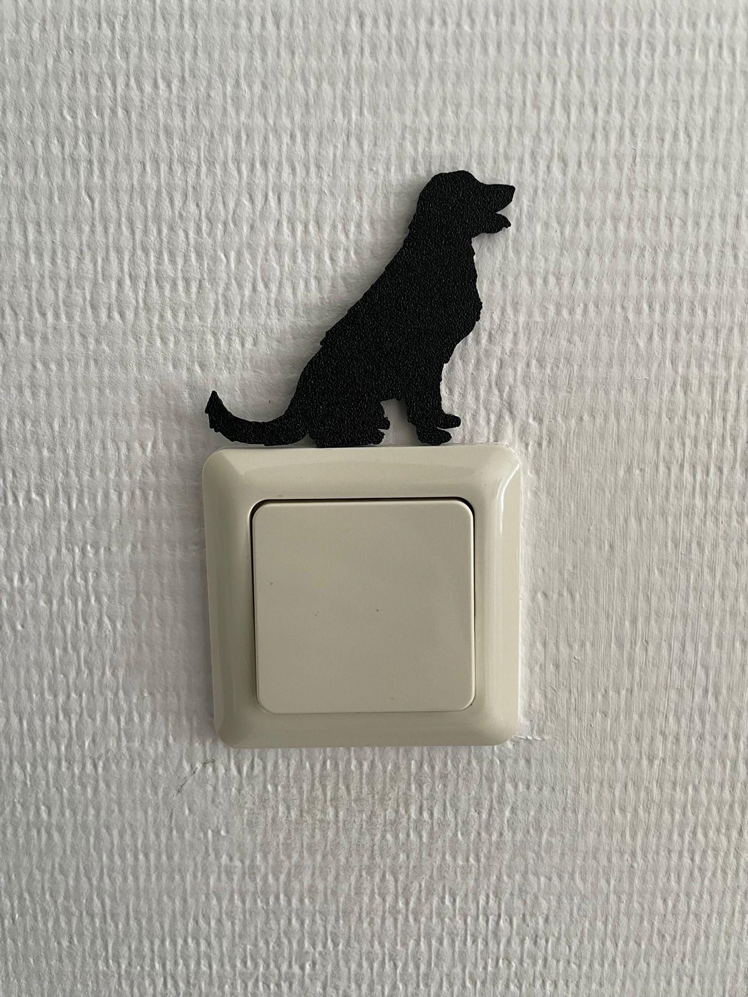 Golden retriever lichtschakelaar decoratie muurdecoratie, te plaatsen zonder te boren