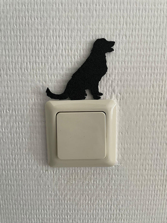 Golden retriever lichtschakelaar decoratie muurdecoratie, te plaatsen zonder te boren