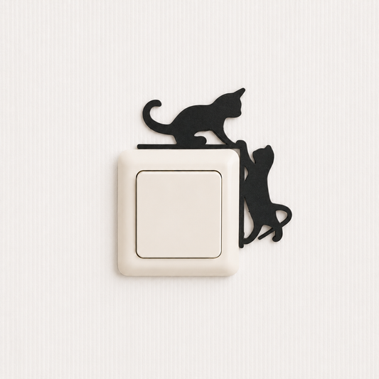 Katten lichtschakelaar decoratie - twee spelende katten